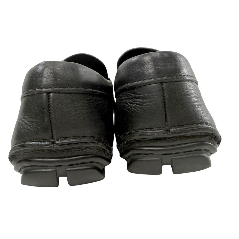 Prada Penny Loafers Driver Shoes Men's Size 8 Mens Black Leather Milano Logo - Picture 6 of 11